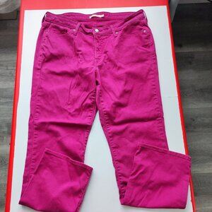 Levi's 414 classic straight jeans women's size 16W magenta
